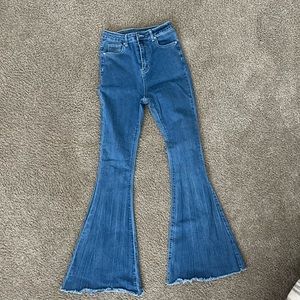 High waisted flare jeans